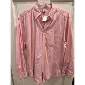 Old Navy Vintage Fit Men's Pink Front Pocket Button Collared Long Sleeve Size M